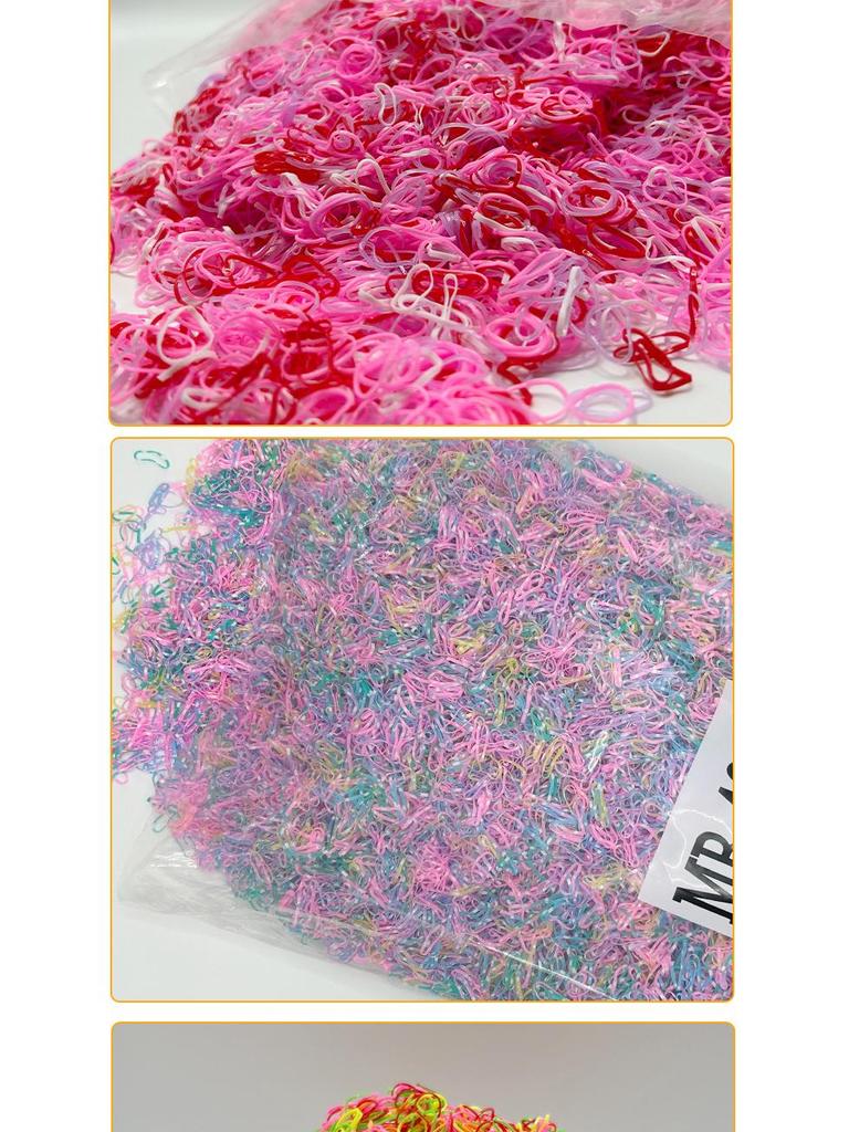 8024 Colorful Children's Hair Ties – Small High-Elastic Rubber Bands, One Pound Pack