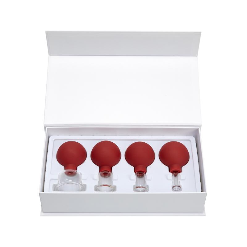 Rubber Massage Body Cups Glass Vacuum Cupping Anti Cellulite Suction Cup Massager for Face Facial Skin Lifting Tools