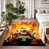 Anti‑Slip Crystal Velvet Floor Rug, Kung Fu Panda Design Carpet for Indoor Living Bedroom Home Decoration