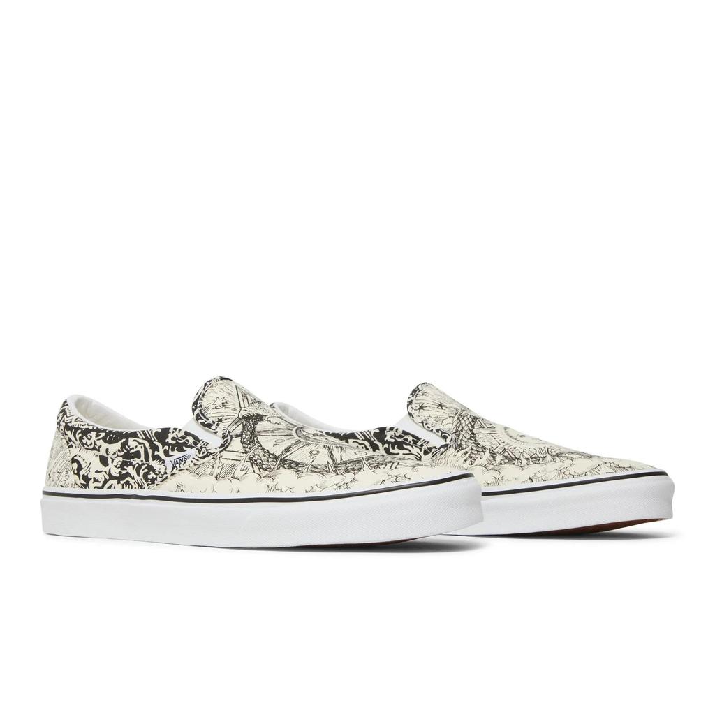 Vans Classic Slip- 'Ouroboros' (Unisex) Black / True White Skate Shoes VN0A4U38WT8