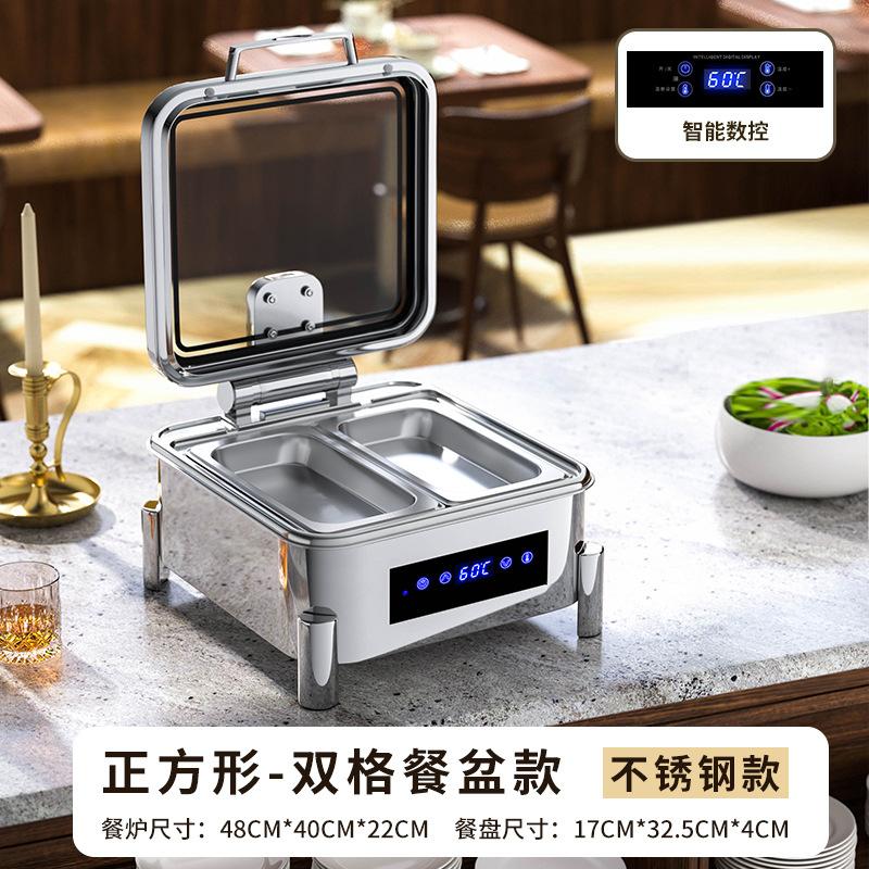 304 Stainless Steel CNC Hydraulic Buffet Stove, Electric Heat Preservation Stove for Commercial Use, Hotel Buffet Heating System