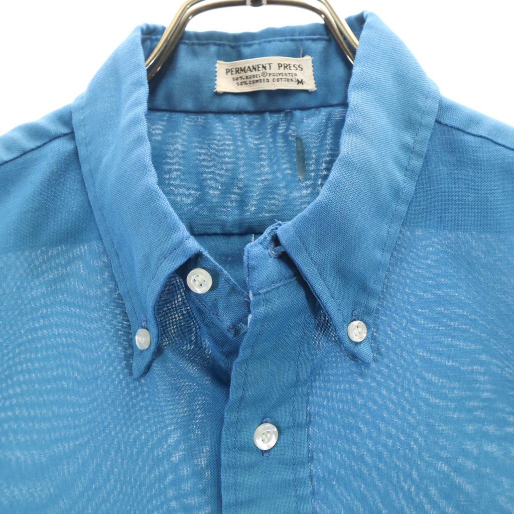 PERMANENT PRESS 80s Vintage Long Sleeve Button Down Shirt M Blue Men's Used