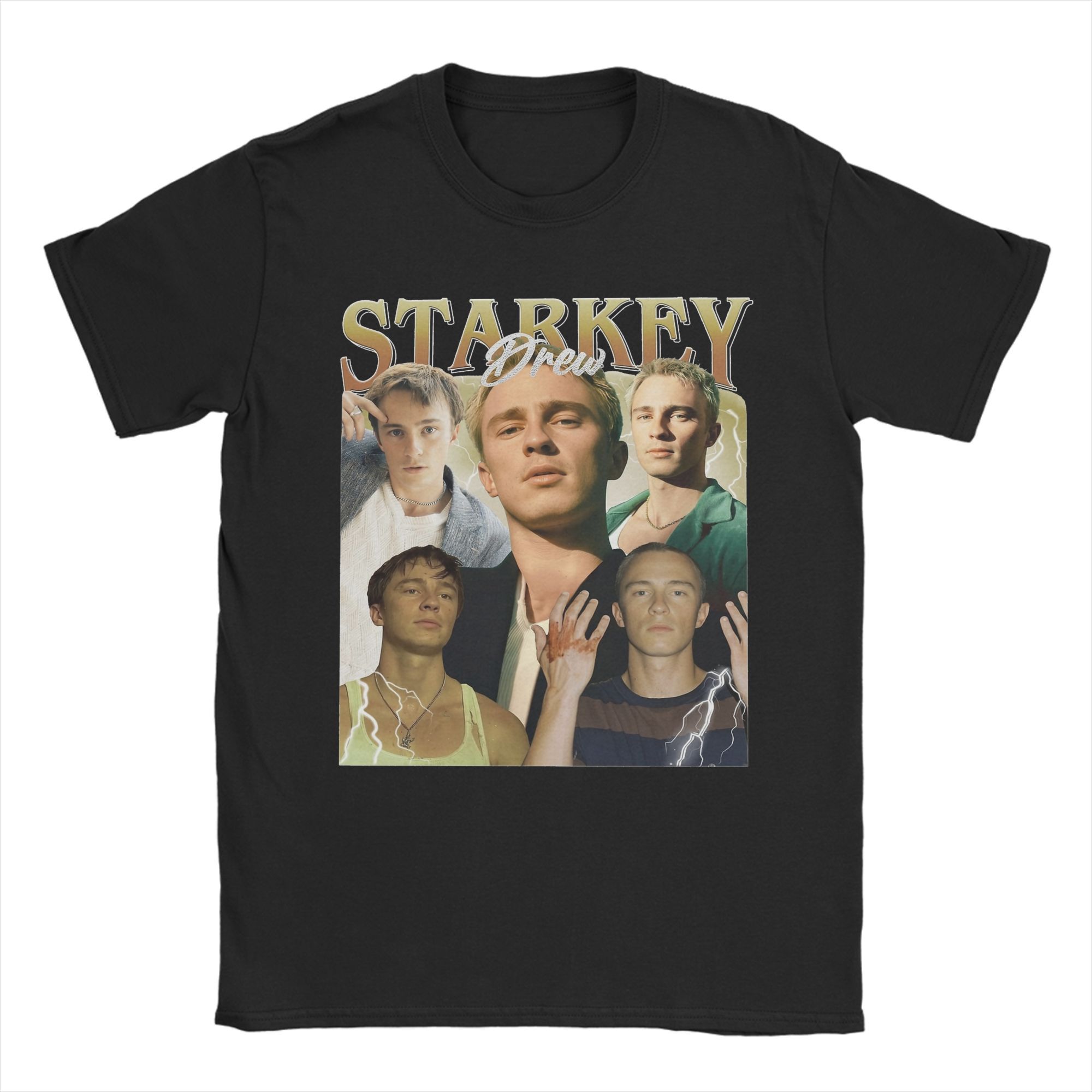 

Vintage Drew Starkey T Shirt Men Cotton Funny T-Shirts O Neck Tee Shirt Short Sleeve Clothes Printed M