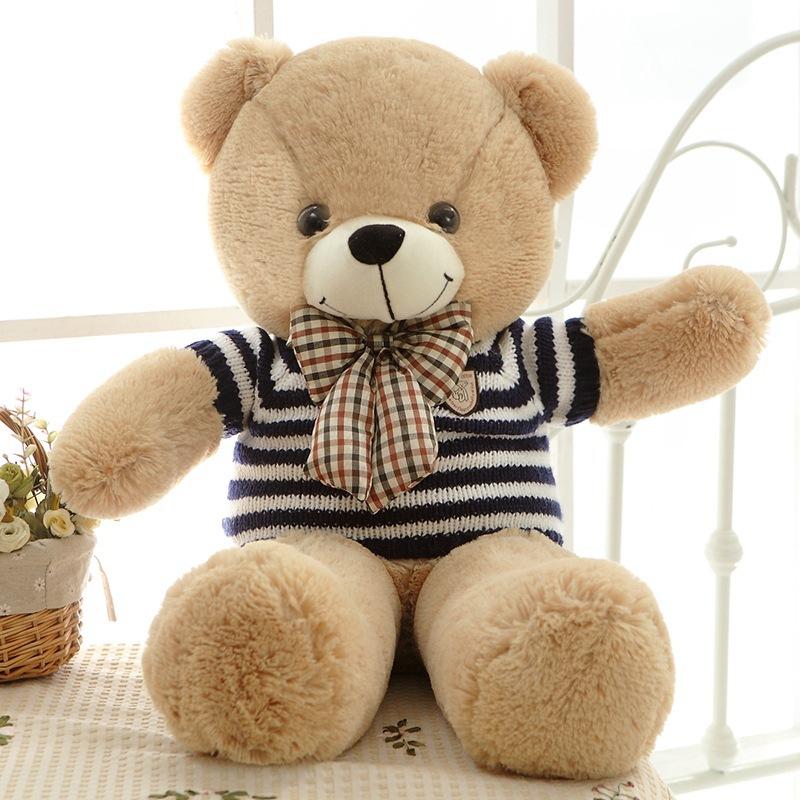 Removable and Wash Big Bear Doll Sweater Teddy Bear Plush Toy Hug Bear Scarf Bear Valentine's Day Gift for Girlfriend