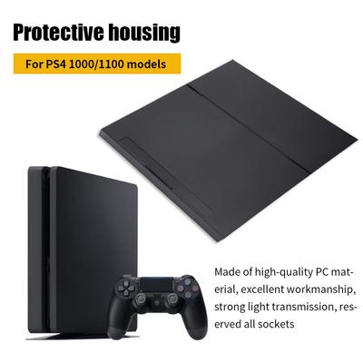 Zwarte Vervangende Bovenste Bovenste Onderste Cover Behuizing Case Beschermende Game Accessoires voor PS4 1000/1100,PS41200,PS4 SLIM,PS4 Pro