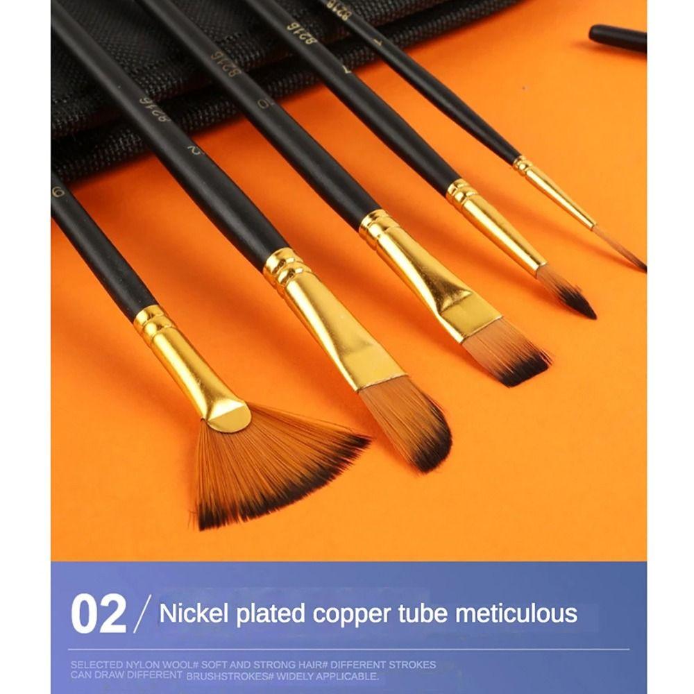 12 Stück/Set Acrylmaterialien Malpinselset Multifunktionale Zeichenbedarf