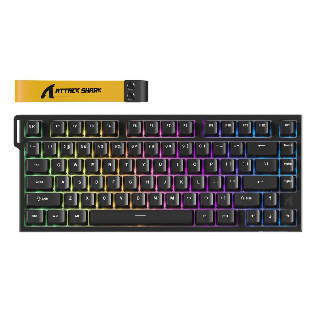 ATTACK SHARK R82HE Wired Gaming True 8K Polling Freely Interchangeable Magnetic and Mixed Compact Aviation Aluminum HIFI 256K Scan Customizable RGB