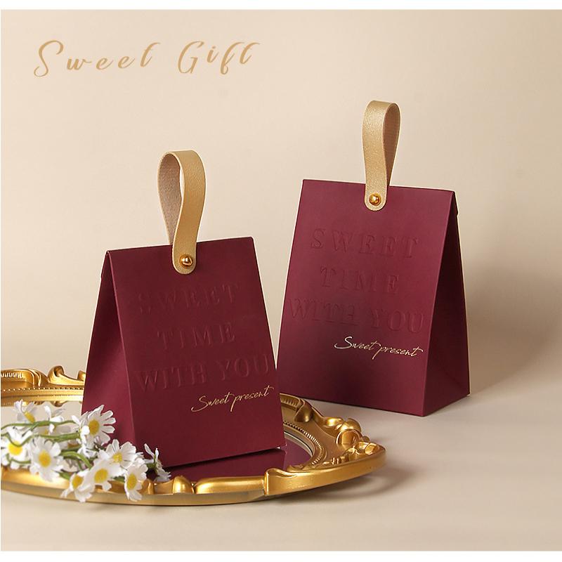 10 Pezzi Scatola Regalo Portatile Creativa Carta per Caramelle Matrimonio di Alta Gamma Scatola di Carta per Confezionamento Feste