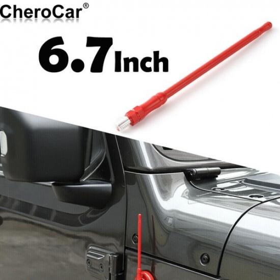 

Red 6.7 Aluminum Antenna Mast Pole for Jeep Wrangler JK JL 2007+ &Gladiator 20+