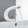 White/White Gold/Black Gold Brass Bathroom Basin Faucet Creative Washbasin Faucet  Hot and Cold Sink Faucet Single Handle