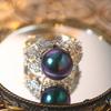 Grace Colorful Pearl Wedding Open Rings Women Shiny CZ Romantic Marriage  Silver Party Ring Fashion Accessories
