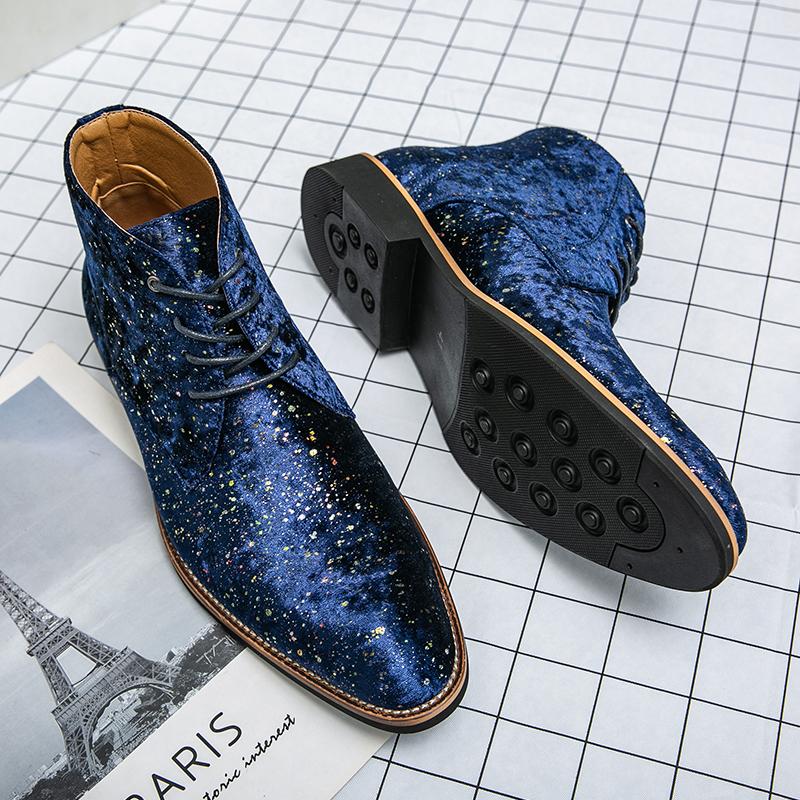 Newest Popular Mens Fashion Boots Office Dress Boots Men Youth Casual Pu Leather Shoes Party Club Boot For Men Pointed Toe Man Boot