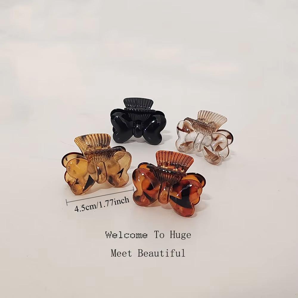 

4 шт. Европейская и американская леопардовая черная заколка-краб для волос для женщин, девушек, ретро, корейские аксессуары для волос, головные уборы