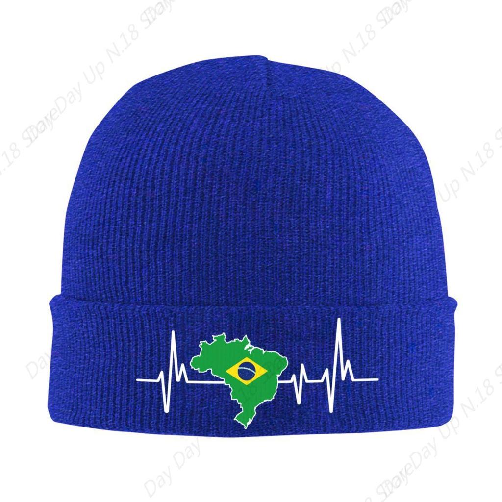 Brazilian Flag Brazil Beanie Cap Unisex Winter Warm Bonnet Femme Knitted Hat Brazilian Proud Skullies Beanies Hats