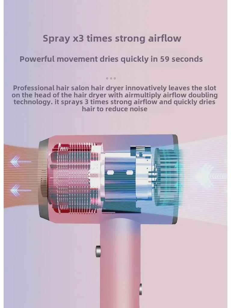 High-Power Hair Dryer with Ion Care and Hot/Cold Settings