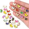 10Pcs/lot Butterfly Charms Pendant Double Hole 10.5x17mm Enamel Small Alloy DIY Jewelry Making Accessories for Necklace Bracelet