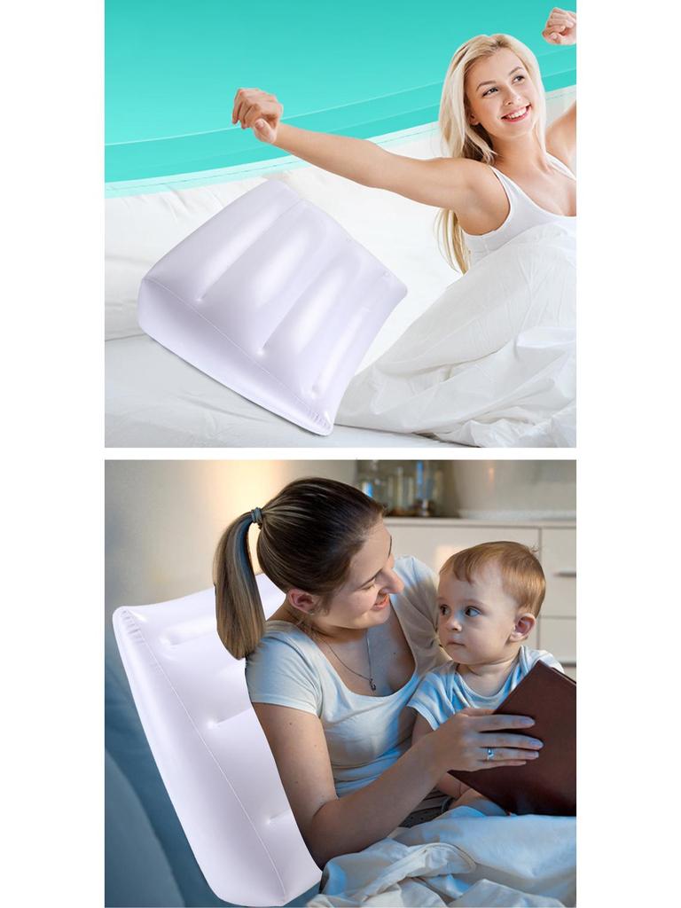 Inflatable Portable Lumbar Support Pillow - Wedge, Body Positioner & Leg Care for Travel and Camping