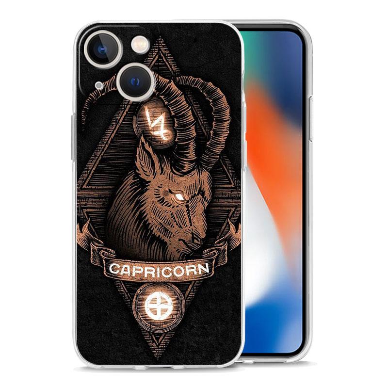 Aries Leo Libra Pisces Virgo Phone Case For iPhone 11 Cases iPhone 15 12 13 14 16 Pro Max X XR XS 14 15 Plus 16Pro Clear Cover