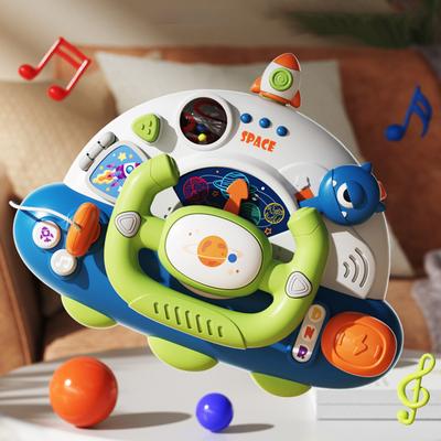 Lenkrad Busy Board Baby Montessori Spielzeug Sensorisch Elektronische Lichter Musik Bildung Reiseaktivitäten Spielzeug für Kleinkinder Geschenk