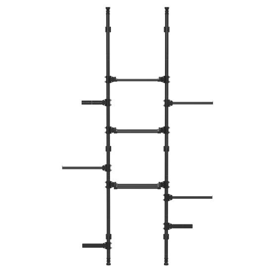 4-Tier Over The Toilet Storage Shelf, Adjustable Standing Bathroom Organizer, Heavy Duty Above Behind Toilet Laundry Space-Saving Shelving for Small