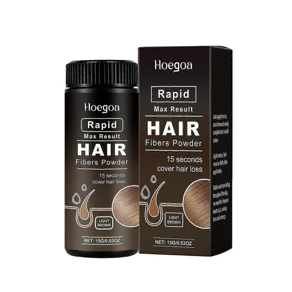 Long-Lasting Light Brown Hair Powder with Mint & Vitamins for Natural, Seamless Hairline Enhancement