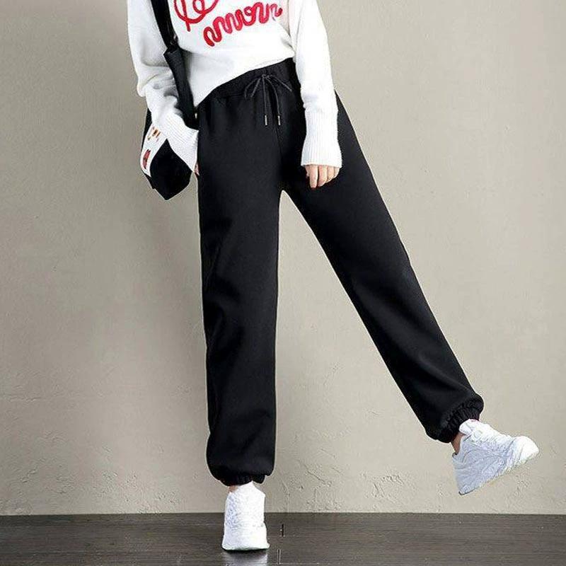 Autumn and Winter Thick Fleece Lamb Wool Sports Pants Casual Pants Haren Pants Keep Warm and Warm