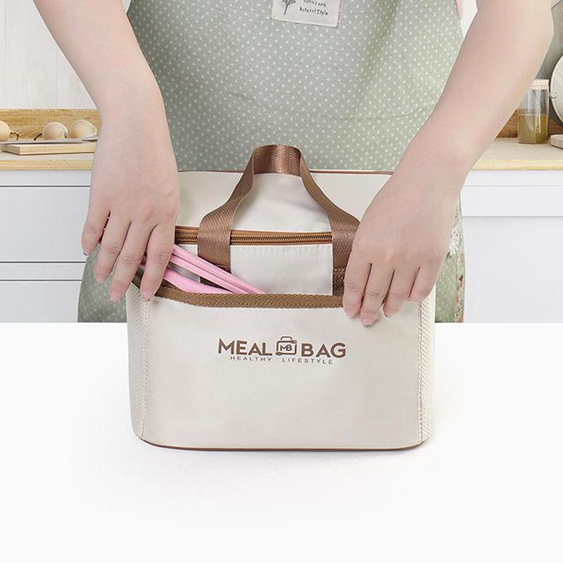 Insulated Lunch Bag Large Capacity Thermal Tote With Oxford Fabric And Aluminum Foil Leakproof Cooler For Picnic Office Travel