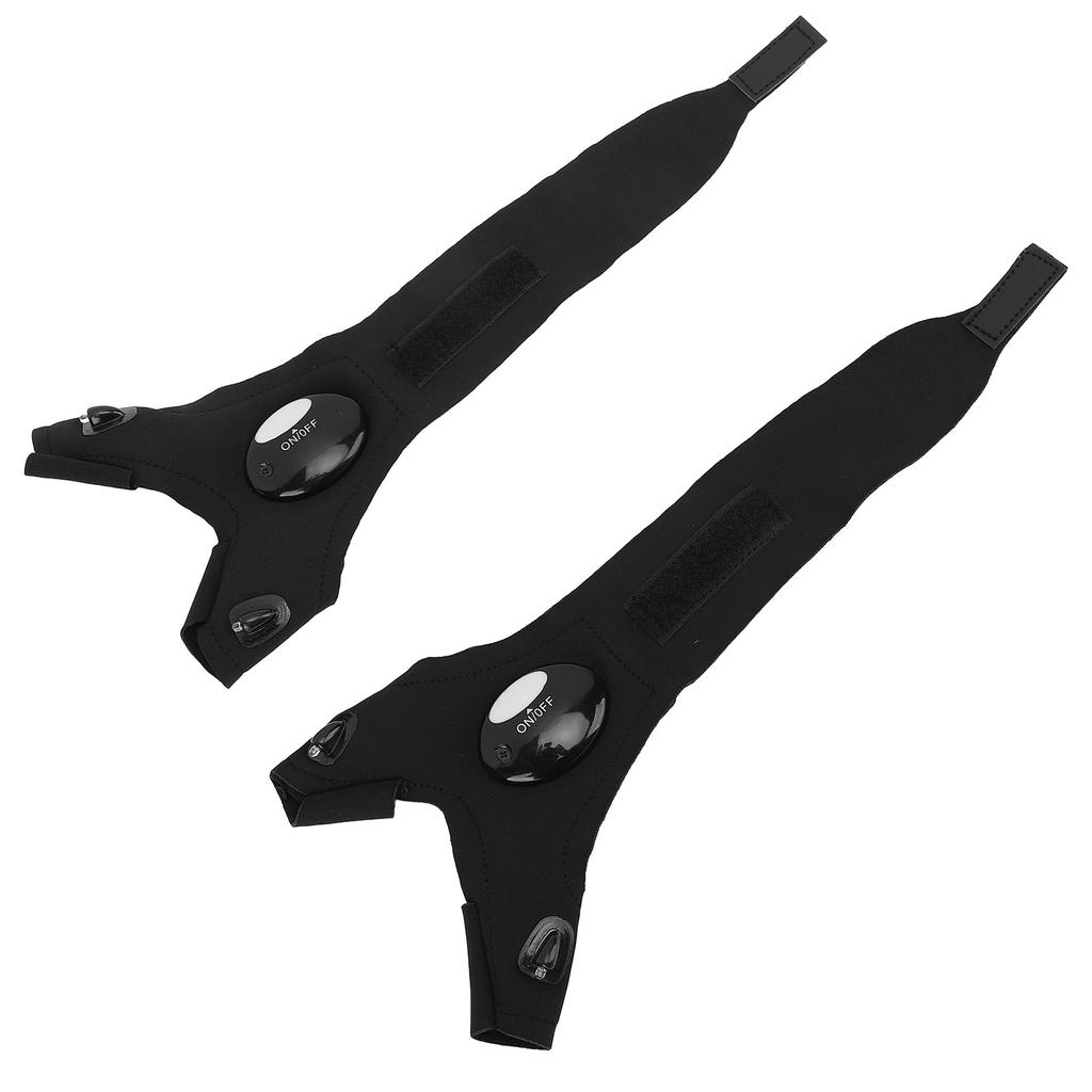 Industrial LED Flashlight Gloves Waterproof Adjustable Fingerless Glove Lights for Electricians Mech