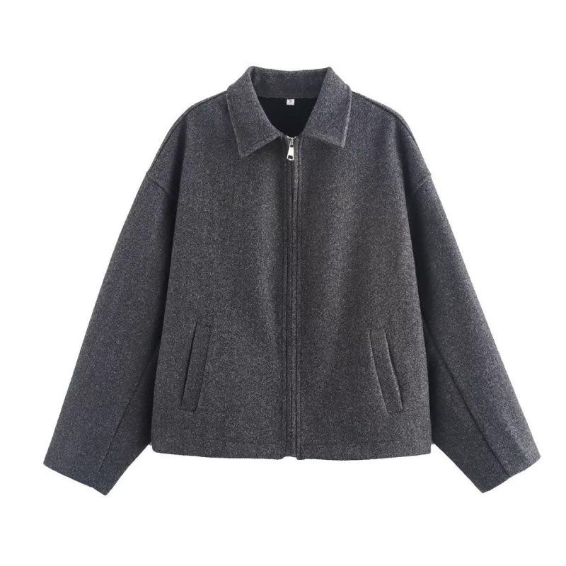 European & American Women's Retro Color Lapel Short Jacket