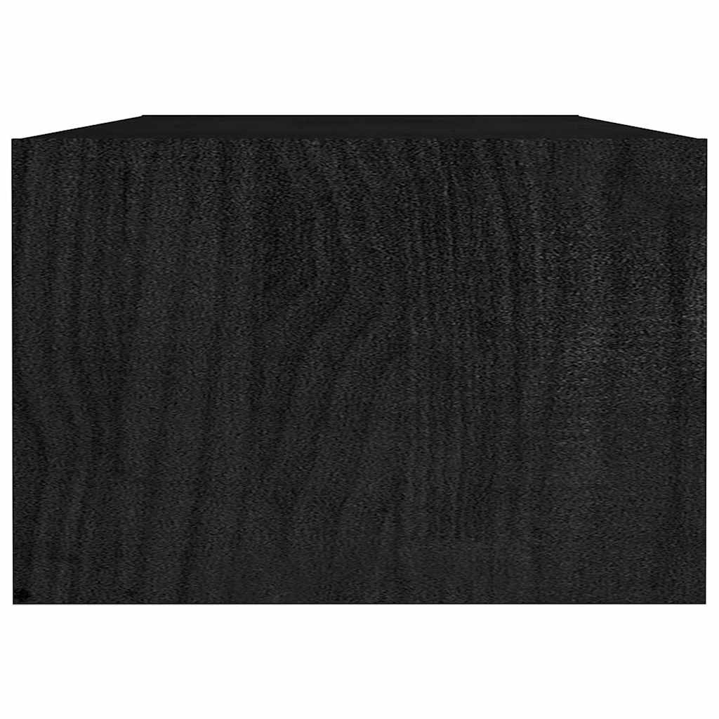 Coffee Table Black 110x50x34 Cm Solid Pine Wood