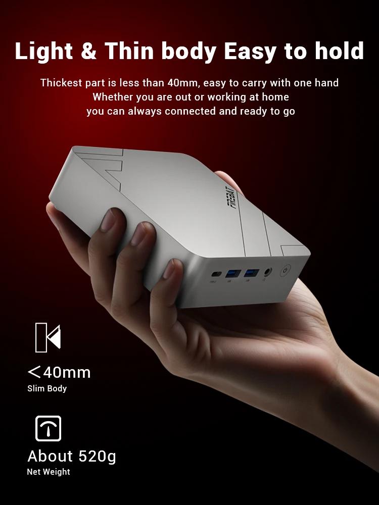 Firebat F1 P Mini PC AMD Ryzen 7 H 255 16GB+512GB/24GB+1TB SSD Win11 Pro Wi-Fi 6 BT5.2 USB4.0 Gaming Desktop Mini Computer