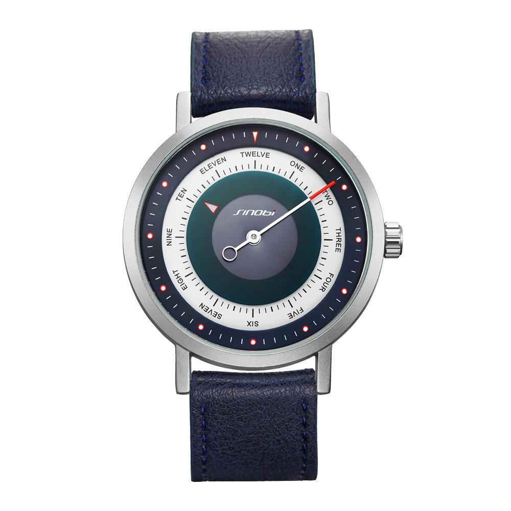 Sinobi Men S Watch Male Creative Compass Single Pin Student Watch Mesh Strap Quartz Watch Male 9809