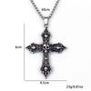 Retro Titanium Steel Cross Pendant Necklace - Men's Hip Hop Style Jewelry