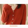 Women Knitwear V-Neck Single Breasted Button Pullovers Sweaters Women Fall Spring Long Sleeve Short Small Fresh Outer Wear Knitted Cardigan Tops
