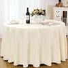 Yousheng Round Polyester Tablecloth Elegant Solid Color Fabric Table Cloth Decorative Table Cover for Parties Weddings 71" -118