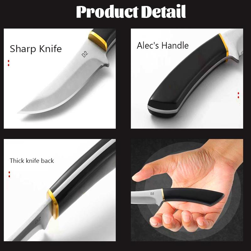 Stainless Steel Fruit Knife Meat Cleaver Cutting Knife Pocket Knife Beef and Lamb Meat Knives Butcher Knife with Knife Sheath