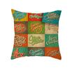 Cartoon Printed Peach Skin Christmas Pillow Cover New Sofa Cushion Cover Home Home Decoration