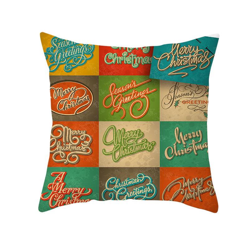 

Мультяшный принт Персиковая кожа Рождественская наволочка Новая наволочка для диванной подушки Домашний декор 45 * 45Cm (without pillow core)