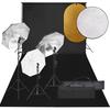 VidaXL Photo Studio Kit with Lighting Backdrop and Reflector Photography Light Background System Kit 3094719
