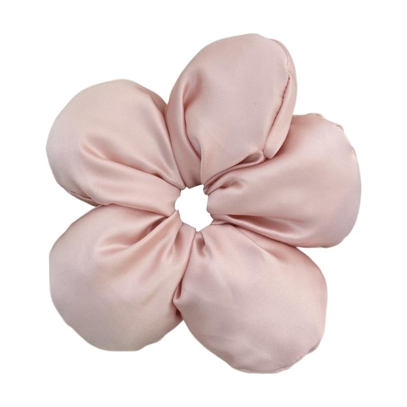 Aesthetic Scrunchies Elastic Puffy Flower Hair Rope Wedding Party Beach Headwear Big Bun Elastic Hair Tie Hair Elastic