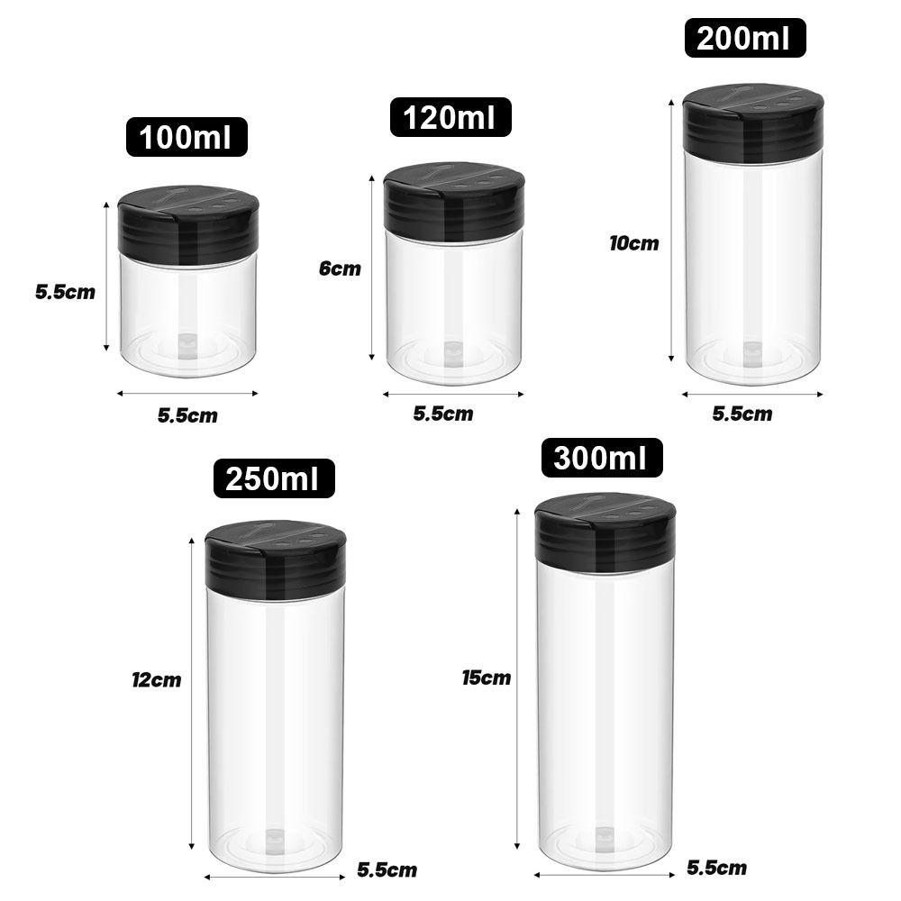 1Pcs Double Cover Spice Jars BBQ Condiment Box  for Herbs Powders Salt Pepper