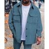 Men Fashion Turn Down Collar Long Sleeve Casual Workwear Windproof Jacket