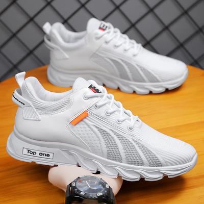 Men's Non Slip Mesh Sneakers Lightweight Breathable Athletic Running Walking Tennis Shoes Wear-resistant Shock Absorbing Shoes