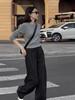 Women's High Waist 100% Wool Round Neck Sweater - Soft, Short, and Versatile Thin Base Layer for Early Autumn.