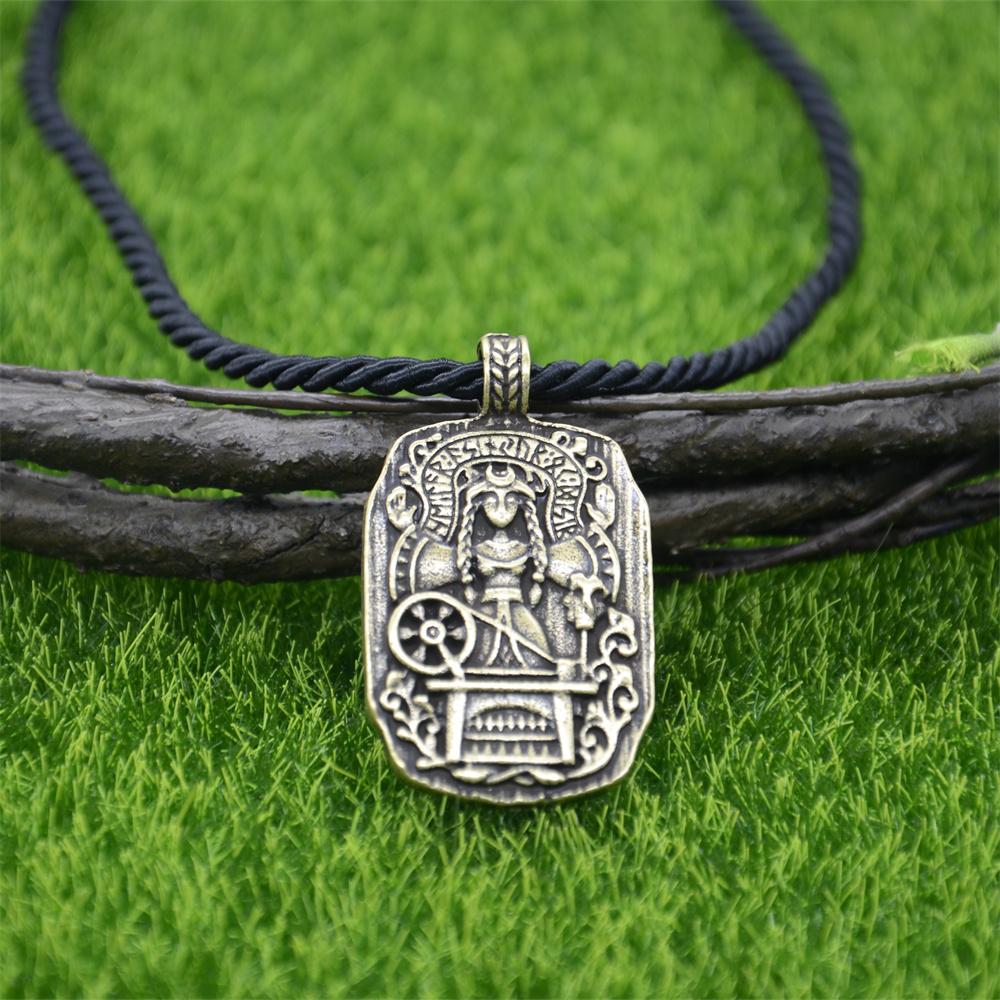 

Frigga Goddess Of Fate Runic Amulet Witch Compass Pendant Viking Necklace Wicca Jewelry For Women