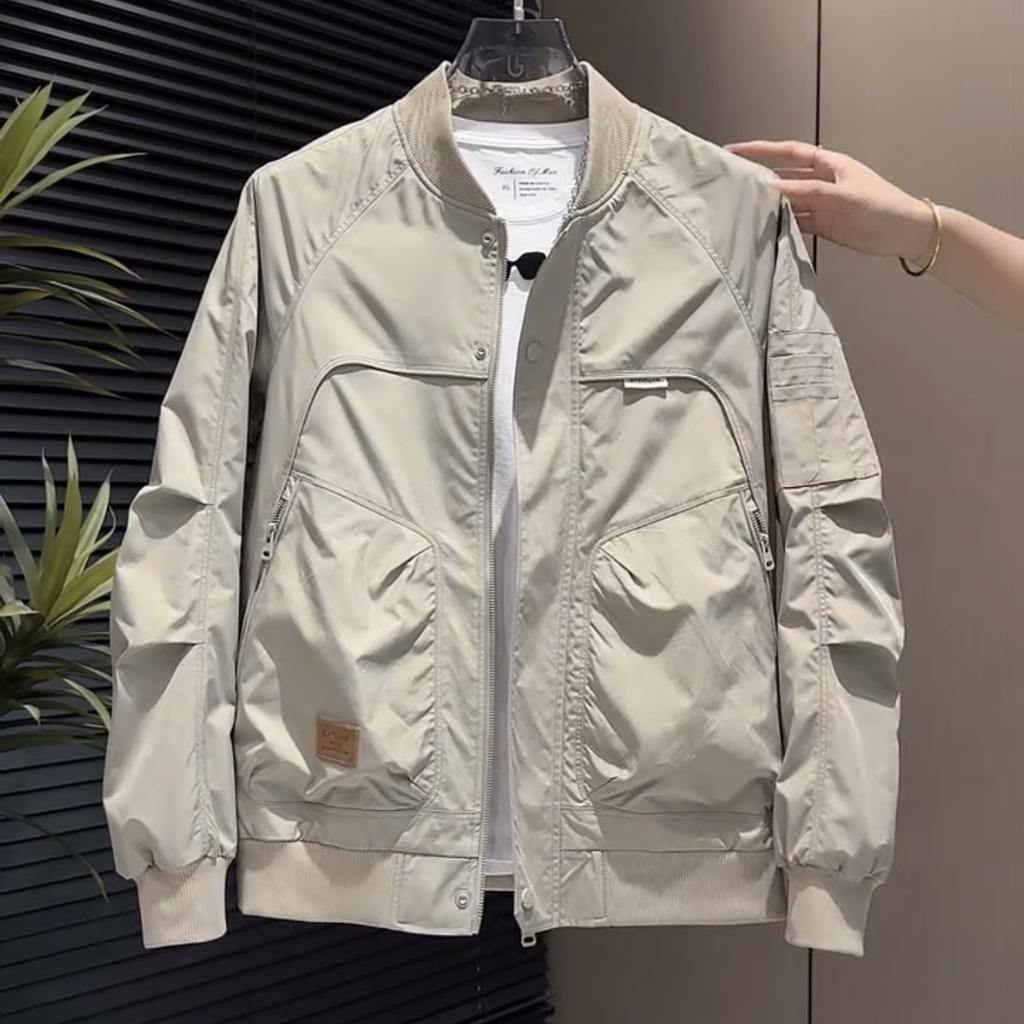 Pilot Jacket Men's Spring and Autumn Loose Casual Stand Up Collar Baseball Jacket Men's Korean Version Workwear Jacket