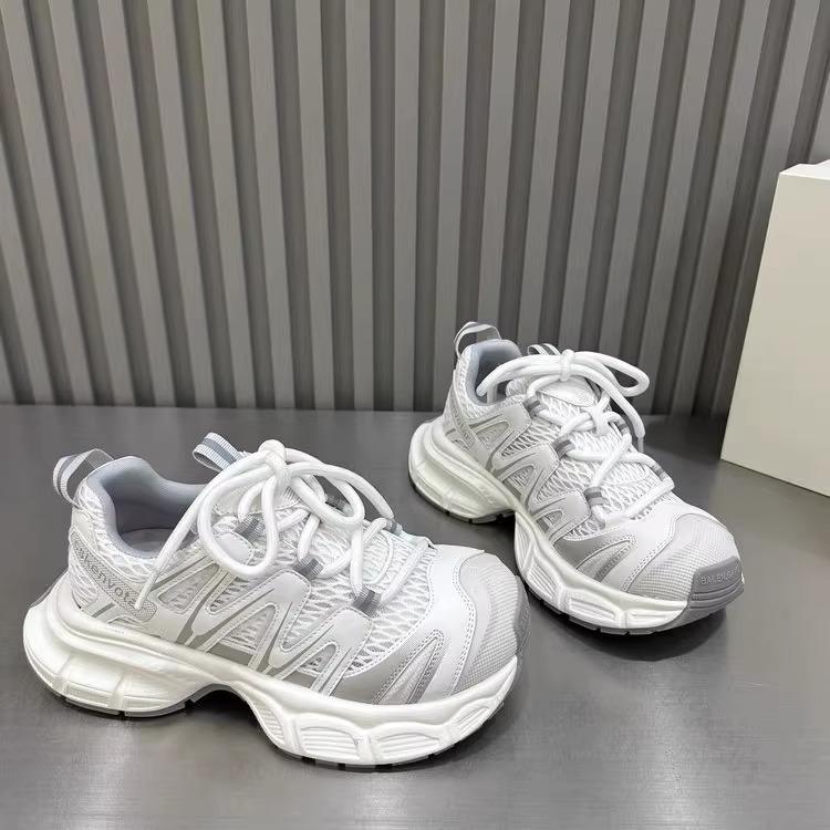 Mesh breathable dad shoes 2025 spring and summer new big head thick sole lightweight running sneakers women's shoes