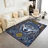 1pc Wolf Forest Scene Rug Home Carpet Non Slip Office Decor Gift Living Room Bedroom
