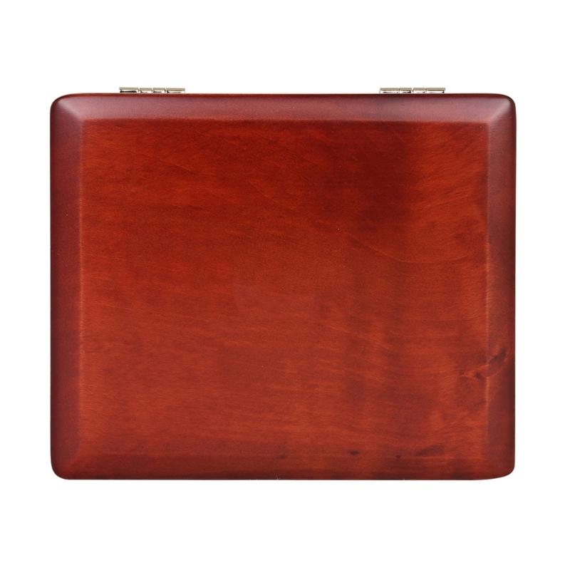 

Portable Bassoon Reed Organizer Case Portable Wood Storage Box Reed Holder Protective Case Wood Texture for 5 Reed 1