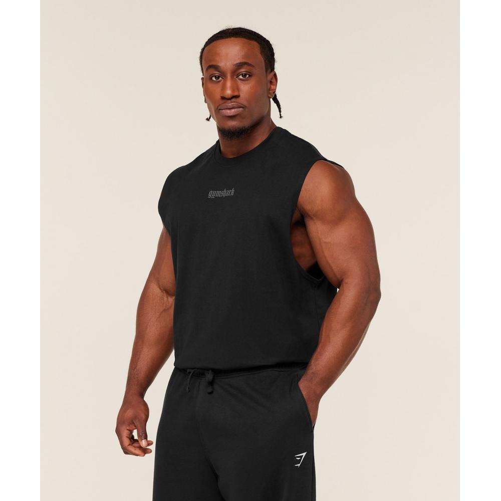 Gymshark Olde English Tank Gs Black A4c6s Bb2j